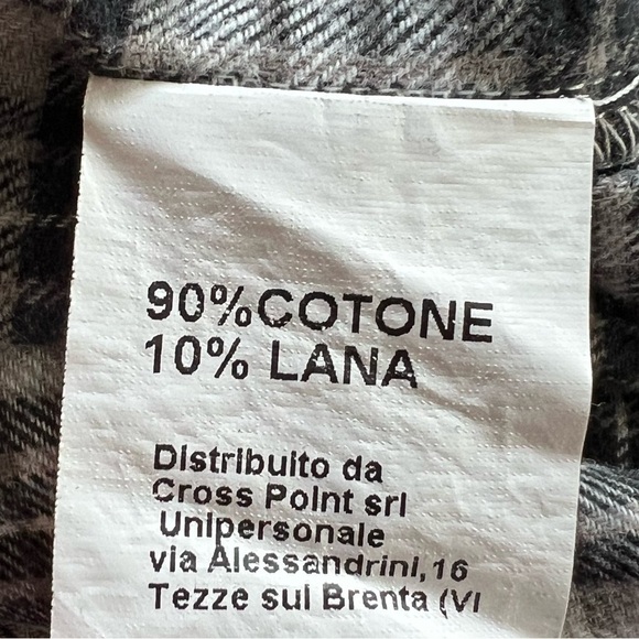 La Camicia maxi plaid dress Sz 44  US large black white long sleeve cott… - Picture 7 of 8